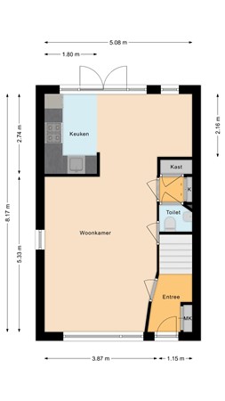 Floorplan - Brasem 57, 2411 PS Bodegraven
